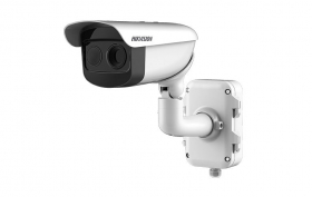 Hikvision DS-2TD2866-25/50 Thermal and 7MM/13MM Optical Bi-Spectrum Network Bullet Camera, Outdoor Dual Sensor Thermal, 640x512 Thermal, 2MP Optical Day/Night, Darkfighter, IR, Smart Suite Analytics, IP66, PoE, White