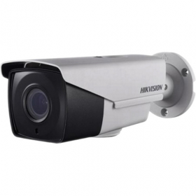 Hikvision DS-2CE16F7T-AIT3Z 2.8-12MM 3MP Motorized Vari-Focal EXIR Outdoor Bullet Analog Camera, OSD Menu, DNR, Smart IR, True WDR, IP66, White 