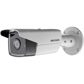 Hikvision DS-2CD2T45FWD-I8 4MM 4 MP IR Fixed Exir Bullet Network Camera, IR Cut Filter, Powered by Darkfighter, Built-in microSD/SDHC/SDXC,  IR Range Up to 80m, White