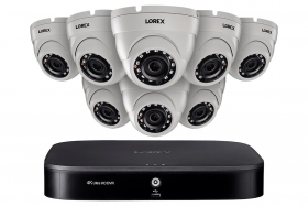 Lorex MPX88DW Home Security System with 4K DVR, Eight 1080p Outdoor Metal Cameras, 2TB Hard Drive, 130ft Night Vision