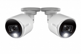 Lorex 4K 8MP Analog Security Bullet Camera - Active Deterrence, Color Night Vision, Rated IP67, 105° FOV - (2-Pack)