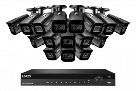 Lorex NC4K3F-1616BB-1 Nocturnal 4K 16-Channel 4TB Wired NVR System with Smart IP Cameras, 30FPS Recording and Listen-in Audio