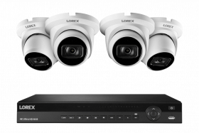 Lorex NC4K3F-164WD-1 Nocturnal 4K 16-Channel 4TB Wired NVR System with Smart IP Dome Cameras, 30FPS Recording and Listen-in Audio