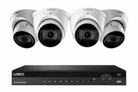 Lorex NC4K3MV-164WD-1 Nocturnal 4K 16-Channel 4TB Wired NVR System with 4X Smart IP Dome Cameras, 30FPS Recording, Listen-in Audio and Motorized Varifocal Zoom Lenses