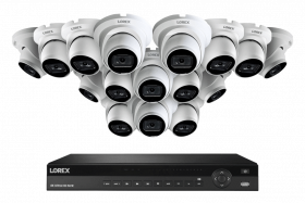 Lorex NC4K3F-1616WD-1 Nocturnal 4K 16-Channel 4TB Wired NVR System with Smart IP Dome Cameras, 30FPS Recording and Listen-in Audio