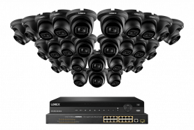 Lorex Technology Lorex NC4K8F-3228BD 32 Channel 4K Surveillance System with N882A38B 8TB 4K Fusion NVR, 16 Port ACCLPS263B POE Switch and 28 LNE9242B 30FPS 8MP Audio Dome Cameras