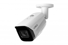 Lorex LNB9252B Indoor/Outdoor 4K Ultra HD Nocturnal 3.0 Smart IP Bullet Camera,30FPS, Listen-In Audio, 150ft IR Night Vision, CNV, IP67, Works with N881B/N882B Series, White (USED)