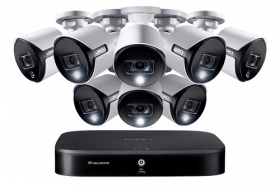 Lorex DK162-88DAE 4K Ultra HD 16-Channel Security System with 2 TB DVR and Eight 4K Ultra HD Bullet Security Cameras with Color Night Vision, Active Deterrence, and Smart Home Voice Control