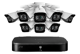 Lorex 4KMPX88-2 8 Channel 4K Security System with 8 Outdoor Audio Security Cameras, 2TB Hard Drive, 135ft Night Vision, Works with Lorex Home
