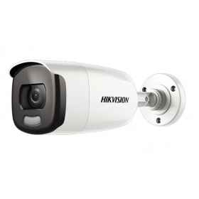 Hikvision DS-2CE10DFT-F 6MM 2MP ColorVu Fixed Mini Outdoor 4-in-1 Bullet Camera, Friendly Lighting, 20m, 3D DNR, 12 VDC, OSD Menu, 130dB True WDR, IP67, Supports TVI/AHD/CVI/CVBS