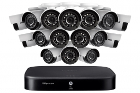 Lorex LX1081-166 1080p HD 16 Channel 2TB Security System with Sixteen 1080p HD Outdoor Cameras, Advanced Motion Detection and Smart Home Voice Control (M. Refurbished)