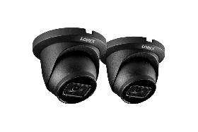 Lorex LNE9242B-2PK-W 4K (8MP) Smart IP Black Dome Security Camera with Listen-in Audio and Real-Time 30FPS Recording (2-Pack)