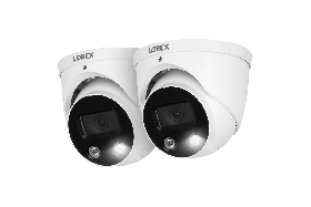 Lorex  E893DD-2PK-W Indoor/Outdoor 4K Ultra HD Smart Deterrence IP Dome Camera with Smart Motion Detection Plus, 150ft Night Vision, CNV, 2.8mm, F2.0, IP67, Audio,  White (2 Packs)