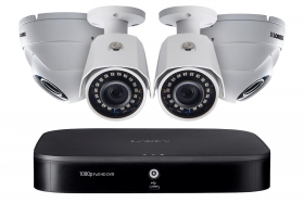 Lorex LX1081-44BD 1080p HD 8-Channel Security System with Four 1080p HD Outdoor Cameras, Motion Detection and Voice Control