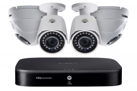 Lorex LX1081-44BD 1080p HD 8-Channel Security System with Four 1080p HD Outdoor Cameras, Motion Detection and Voice Control