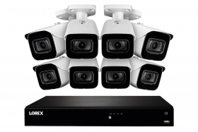 Lorex HDIP88W 4K Ultra HD IP 16-Channel NVR System with 8 Outdoor 4K (8MP) IP Cameras, 130FT Night Vision, 3TB Hard Drive, Smart Motion Detection and Smart Home Voice Control
