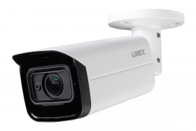 Lorex C861CF Indoor/Outdoor 4K Ultra HD MPX Analog Motorized Varifocal Security Bullet Camera with Color Night Vision, 4x Optical Zoom, 150ft Night Vision, Supports HD-CVI, HD-TVI, AHD, and CVBS, White, Camera Only (M.Refurbished)
