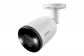 Lorex E893AB Indoor/Outdoor 4K Ultra HD Smart Deterrence IP Bullet Camera with Smart Motion Plus, 150ft NV, Color Night Vision, 2.8mm, IP67, Audio, Works with N843, N844, N863B Series, Camera Only, White (M. Refurbished)