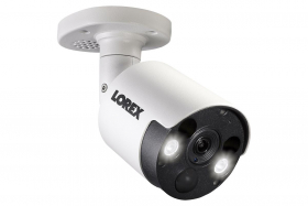 Lorex LKB384X 4K Ultra HD IP Active Deterrence Security Bullet Camera, 4.0mm, 130ft Night Vision, Color Night Vision, IP66, Audio, Works with only LNK7000X Series (USED)