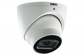 Lorex LEV8532BW Indoor/Outdoor 4K Ultra HD Resolution 8MP Analog Dome Camera with 150 Night Vision, Color Night Vision,3.6mm, IP67 Weatherproof, White (M. Refurbished)