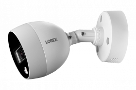 Lorex C883DA Indoor/Outdoor 4K Ultra HD Active Deterrence Security Analog Bullet Camera, with 135ft Color Night Vision, IP67 Weatherproof, White