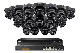 Lorex NC4K8MV-3220BD-2 4K 32-Channel 8TB NVR, 16-Channel PoE Switch Wired NVR System with Nocturnal 4 Smart IP Dome (20X LNE9383) Cameras Featuring Motorized Varifocal Lens and Listen-in Audio