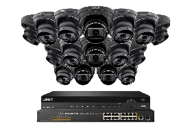 Lorex NC4K8MV-3216BD-2 4K 32-Channel 8TB NVR, 16-Channel PoE Switch Wired NVR System with Nocturnal 4 Smart IP Dome (16X LNE9383) Cameras Featuring Motorized Varifocal Lens and Listen-in Audio
