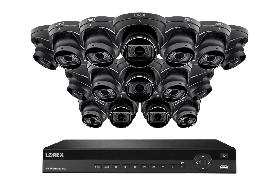 Lorex NC4K4MV-1616BD-2 4K 16-Channel 4TB Wired NVR System with Nocturnal 4 Smart IP Dome (16x LNE9383/Black) Cameras Featuring Motorized Varifocal Lens, Listen-in Audio and 30FPS Recording