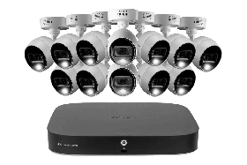 Lorex 4K 20-Channel (16 Wired and 4 Wi-Fi) 2TB Wired DVR System with 12 Analog Active Deterrence Cameras