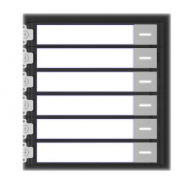 Hikvision DS-KD-KK Modular Door Station Nametag Unit, 6 Call Buttons, IP65