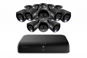 Lorex D4K2AD-88B 4K 8-Channel 2TB Wired DVR System with 8X Black Analog Active Deterrence Security Cameras