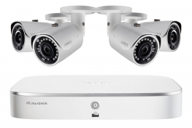 Lorex LN1081-44 2K HD 8-Channel IP Security System with Four 5MP Cameras and Smart Home Voice Control