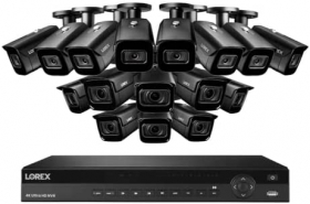 Lorex NC4K4FMV-1688BB 16-Channel Smart 30 FPS 4K Lorex Nocturnal 4TB NVR System with 8X Listen-in Audio IP Cameras (LNB9242B) & 8X Motorized Varifocal IP Cameras (LNB9282B)