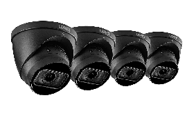 Lorex LNE9282B-4P 4K (8MP) Black Nocturnal Motorized Varifocal Smart IP Dome Security Camera, with Listen in Audio (4-Pack). Compatible with N881B, N882B and NR900X NVRs