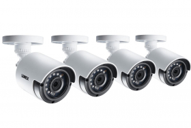 Lorex LAB243 2K 4MP Super High Definition Bullet Security Cameras with Night Vision, Camera Only, 4 Pack (M.Refurbished)