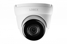 Lorex C831CD 4K Ultra HD Resolution Analog 8MP Outdoor Dome Camera with Color Night Vision, 120ft Night Vision, IP66, White (M. Refurbished)