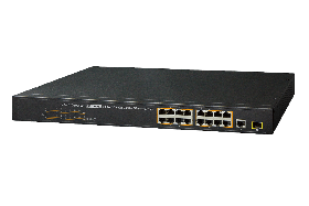 Lorex ACCLPS263B 16-Channel PoE+ Switch for IP Security Camera Systems, Power Over Ethernet Switch for High Speed Transmission, Adds 16 Channels to Existing NVR, 220W Total Power, 1 Gigabit (M. Refurbished)