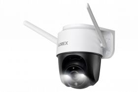 Lorex F461AQD 2K Pan-Tilt Indoor/Outdoor WiFi Security Camera with 32GB MicroSD Card, Auto-Tracking, Color Night Vision, 2-Way Talk, Person Detection, and Warning Light/Siren (M. Refurbished)