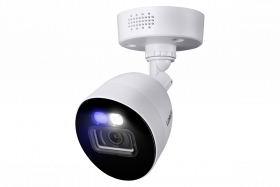 Lorex C884DA Indoor/Outdoor 4K Ultra HD Smart Deterrence CVI Wired Bullet Security Camera, Color Night Vision, Dual Warning LED Lights, Siren, Camera Only(M. Refurbished)