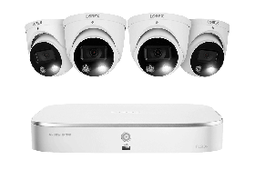 Lorex Fusion 4K 16-Channel (8 Wired + 8 Wi-Fi) 2TB NVR System with Dome Cameras Featuring Smart Deterrence and 2-Way Audio