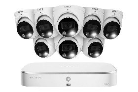 Lorex Fusion 4K 16-Channel (8 Wired + 8 Wi-Fi) 2TB NVR System with Dome Cameras Featuring Smart Deterrence and 2-Way Audio