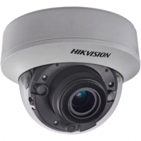 Hikvision DS-2CE56F7T-AITZ 2.8-12MM 3 MP Motorized VF EXIR TurboHD Dome Camera, True Day/Night, OSD Menu, DNR, Smart IR, EXIR IR, Up to 98 ft (30 m) Range