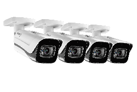 Lorex C861MB Indoor/Outdoor 4K Ultra HD Analog Metal Security Bullet Camera, 2.8mm, 135ft IR Night Vision, Color Night Vision, Audio, White (4PK)