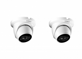 Lorex LNE9252B Indoor/Outdoor 4K Ultra HD Nocturnal 3.0 Smart IP Dome Camera, Real-Time 30FPS, Listen-In Audio, 150ft IR Night Vision, CNV, IP67, Camera Only, 2PK (M. Refurbished)