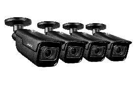 Lorex LNB9282B 4K (8MP) Motorized Varifocal Smart IP Black Security Camera with 4x Optical Zoom and Real-Time 30FPS Recording, 150ft Night Vision, IP67, Black, Camera Only, 4PK (M. Refurbished)
