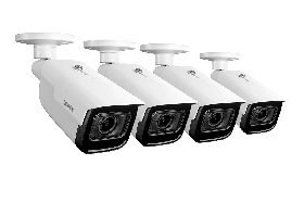 Lorex LNB9292B 4K (8MP) Motorized Varifocal Smart IP Black Security Camera with 4x Optical Zoom and Real-Time 30FPS Recording, 150ft Night Vision, IP67, White, Camera Only, 4PK (M. Refurbished)