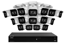 Lorex Fusion 4K (16 Camera Capable) 4TB Wired NVR System with IP Bullet Cameras