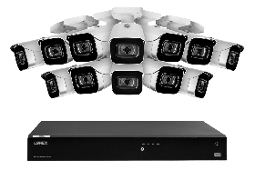 Lorex Fusion 4K (16 Camera Capable) 4TB Wired NVR System with IP Bullet Cameras