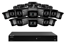 Lorex Fusion 4K (16 Camera Capable) 4TB Wired NVR System with IP Bullet Cameras