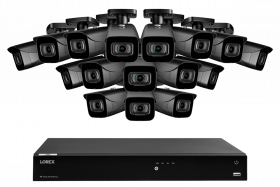 Lorex Fusion 4K (16 Camera Capable) 4TB Wired NVR System with IP Bullet Cameras